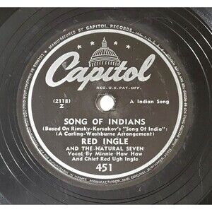 78 Parody RED INGLE & NATURAL 7 Song Of Indians / Them Durn Fool Things CAPITOL